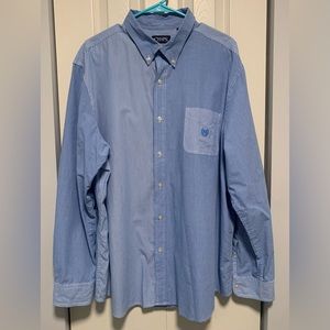 CHAPS Easy Care 2 Toned Striped Dress Shirt Size XXL